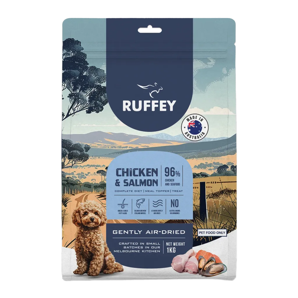 [RADC1U] Ruffey Air Dried Dog Chicken & Salmon 1Kg