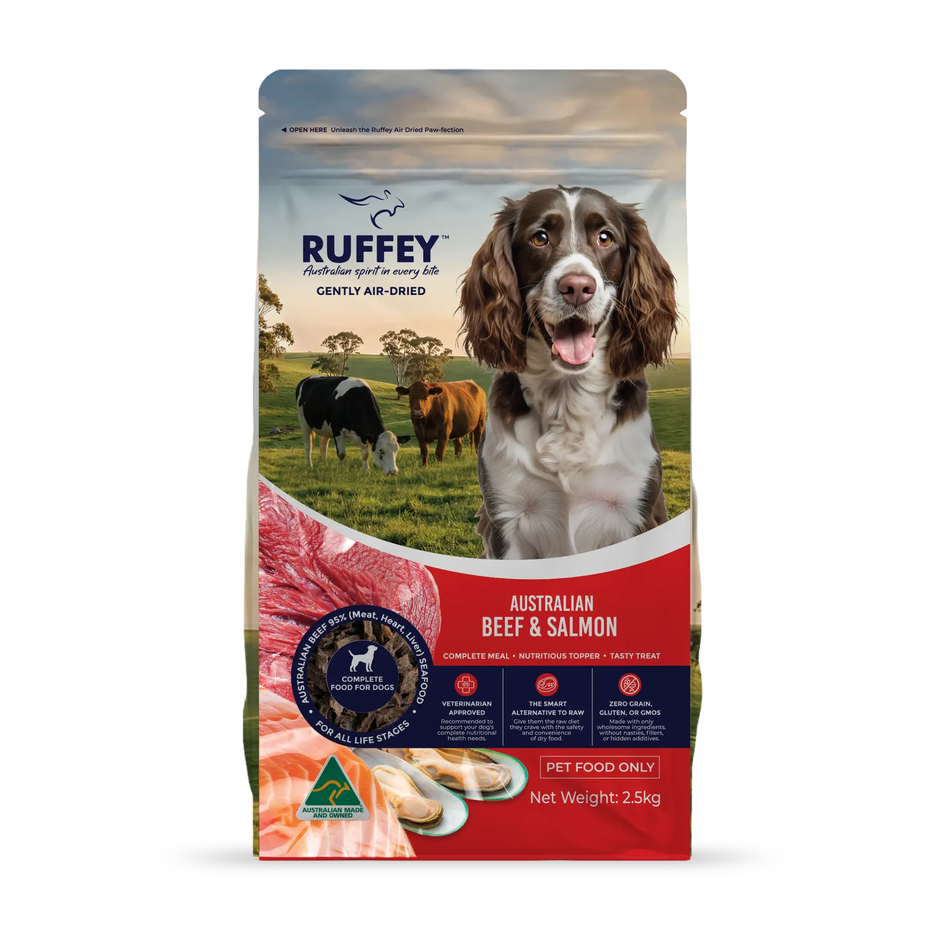 [RADBS2U] Ruffey Air-Dried Dog Australian Beef & Salmon Original Recipe 2.5kg