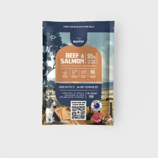 Ruffey Air Dried Dog Beef & Salmon Sample 10g