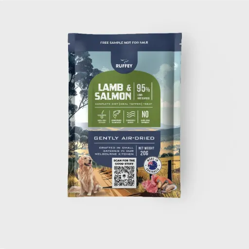 Ruffey Air Dried Dog Lamb & Salmon Sample 10g